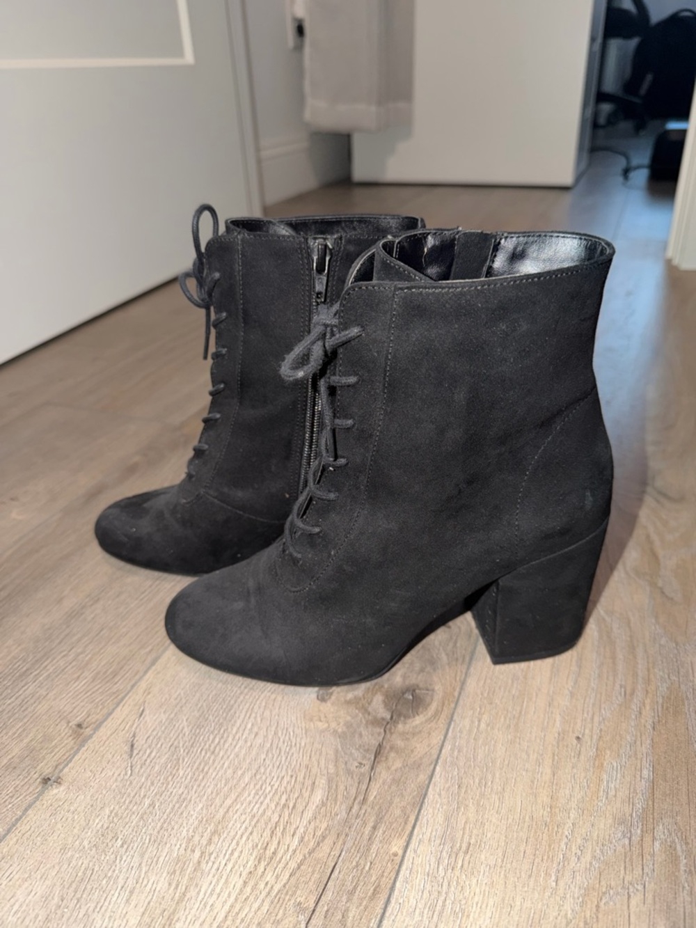a new day Black Lace-Up Ankle Boots